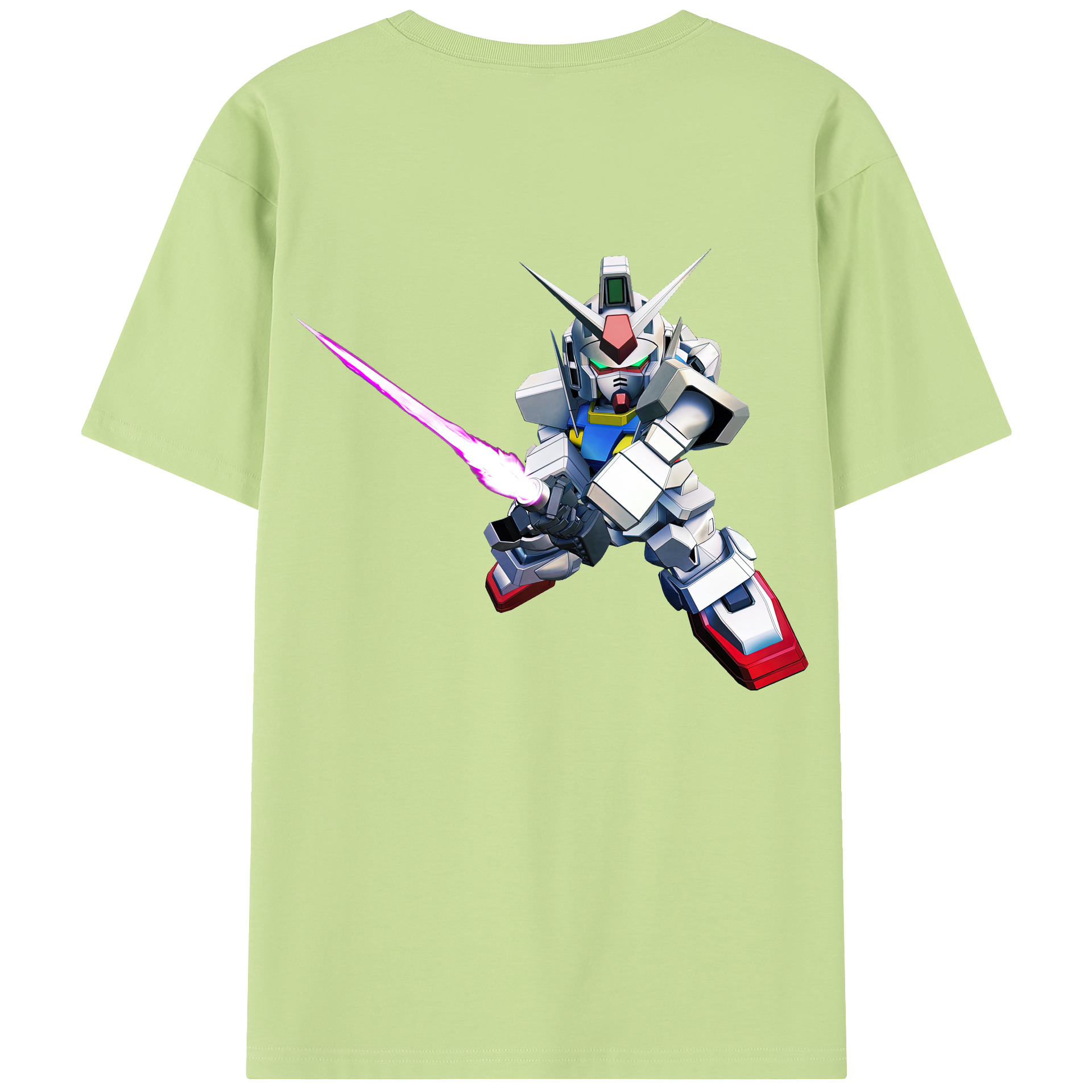 （画像用） 機動戦士ガンダム Mobile Suit Gundam 綿100％半袖Tシャツ（背面プリント）